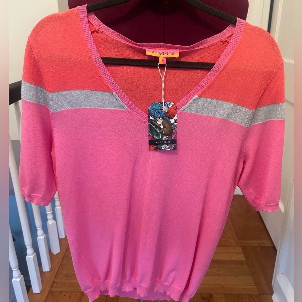 Villagallo Pink V Neck sweater